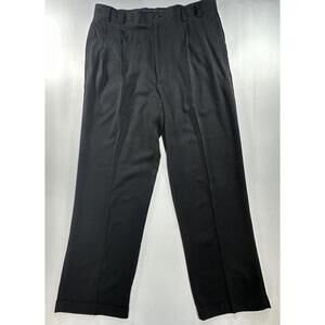 Henry Jacobson 100% Silk Pleated Dress Pants Blue Mens 34/32